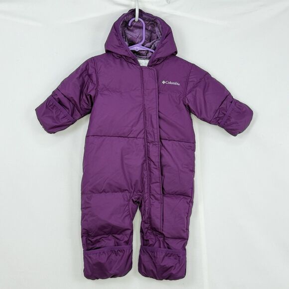 Columbia Snuggly Bunny Bunting Snowsuit 6-12 Months Purple Pre-Owned - Picture 2 of 16